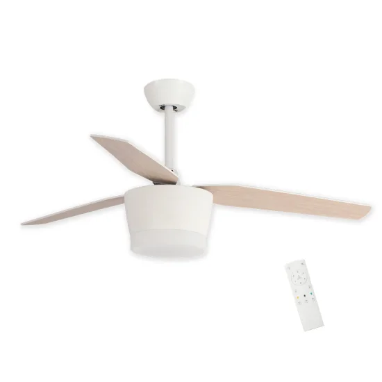 VENTILATORE DA SOFFITTO LED 24W 3 PALE REGOLABILE NOHEA