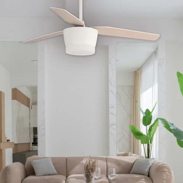 VENTILATORE DA SOFFITTO LED 24W 3 PALE REGOLABILE NOHEA