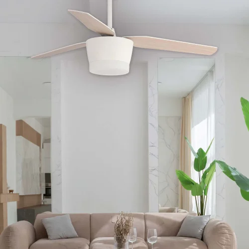 VENTILATORE DA SOFFITTO LED 24W 3 PALE REGOLABILE NOHEA