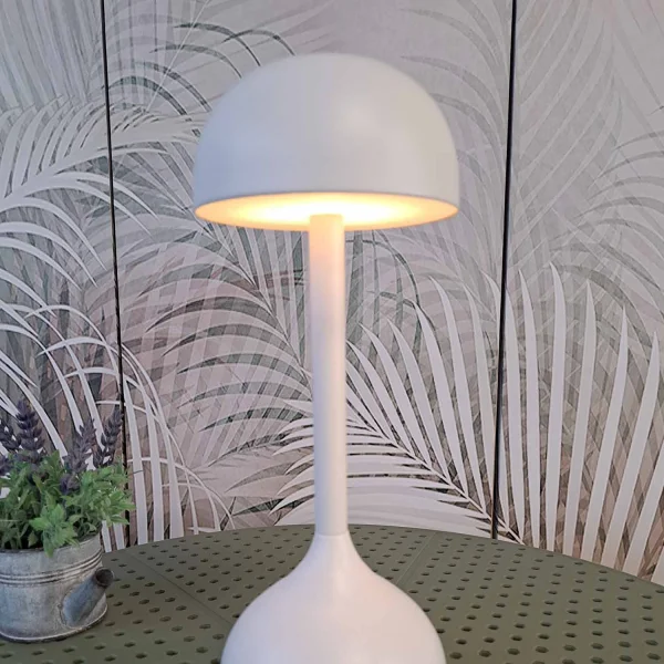 LAMPADA DA TAVOLO LED RICARICABILE SENZA FILI 203LM BIANCA IP44 SOLEA