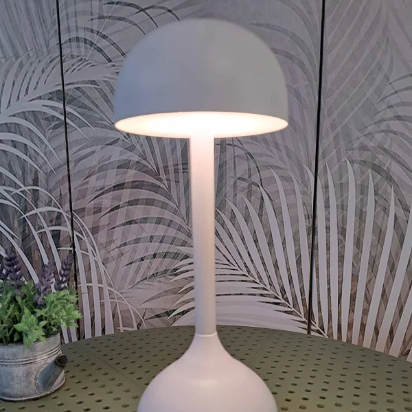 LAMPADA DA TAVOLO LED RICARICABILE SENZA FILI 203LM BIANCA IP44 SOLEA