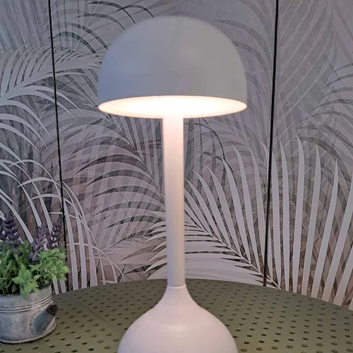 LAMPADA DA TAVOLO LED RICARICABILE SENZA FILI 203LM BIANCA IP44 SOLEA
