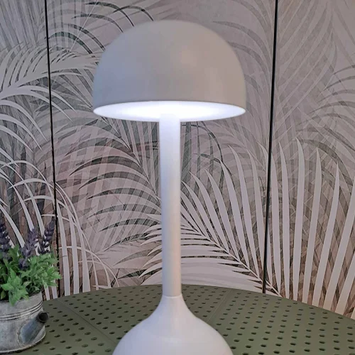 LAMPADA DA TAVOLO LED RICARICABILE SENZA FILI 203LM BIANCA IP44 SOLEA