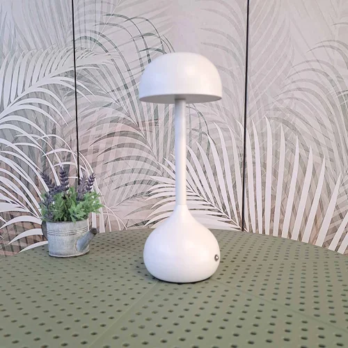 LAMPADA DA TAVOLO LED RICARICABILE SENZA FILI 203LM BIANCA IP44 SOLEA