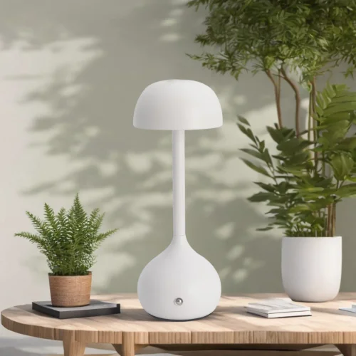 LAMPADA DA TAVOLO LED RICARICABILE SENZA FILI 203LM BIANCA IP44 SOLEA