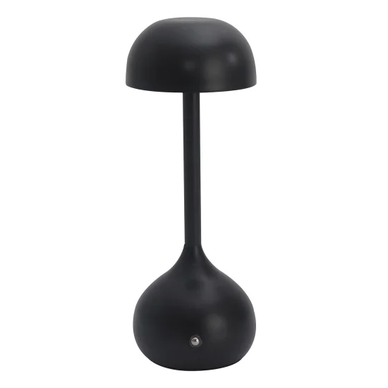 LAMPADA DA TAVOLO LED RICARICABILE SENZA FILI 203LM NERA IP44 SOLEA 2