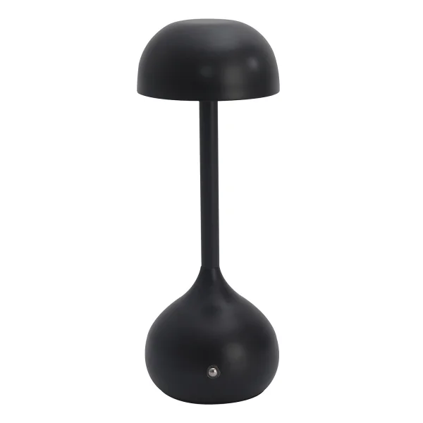 LAMPADA DA TAVOLO LED RICARICABILE SENZA FILI 203LM NERA IP44 SOLEA