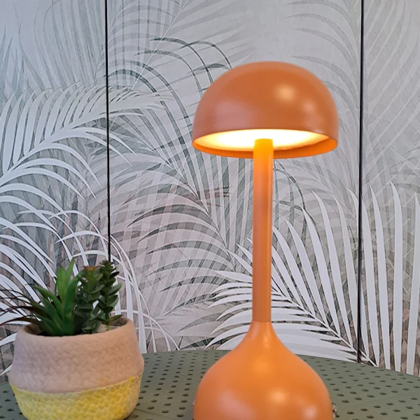 LAMPADA DA TAVOLO LED RICARICABILE SENZA FILI 203LM TERRACOTTA IP44 SOLEA