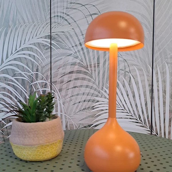 LAMPADA DA TAVOLO LED RICARICABILE SENZA FILI 203LM TERRACOTTA IP44 SOLEA