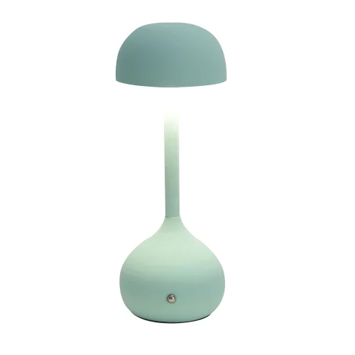 LAMPADA DA TAVOLO LED RICARICABILE SENZA FILI 203LM ACQUAMARINA IP44 SOLEA