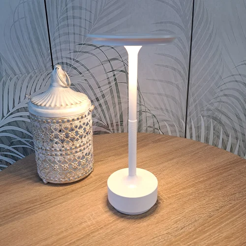 LAMPADA DA TAVOLO LED RICARICABILE SENZA FILI 213LM BIANCA IP44 ESTIVA