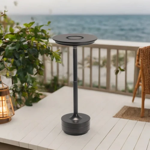 LAMPADA DA TAVOLO LED RICARICABILE SENZA FILI 213LM NERA IP44 ESTIVA