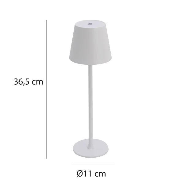 LAMPADA DA TAVOLO LED RICARICABILE SENZA FILI 229LM BIANCA IP44 SIRANA LAMPADA DA TAVOLO LED RICARICABILE SENZA FILI 229LM BIANCA IP44 SIRANA
