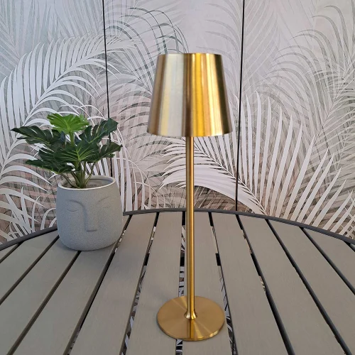 LAMPADA DA TAVOLO LED RICARICABILE SENZA FILI 229LM DORATA IP44 SIRANA LAMPADA DA TAVOLO LED RICARICABILE SENZA FILI 229LM DORATA IP44 SIRANA