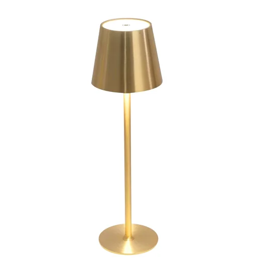 LAMPADA DA TAVOLO LED RICARICABILE SENZA FILI 229LM DORATA IP44 SIRANA 2