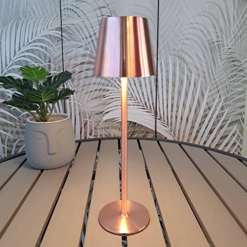 LAMPADA DA TAVOLO LED RICARICABILE SENZA FILI 229LM ORO ROSA IP44 SIRANA LAMPADA DA TAVOLO LED RICARICABILE SENZA FILI 229LM ORO ROSA IP44 SIRANA