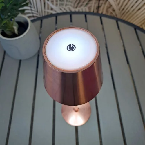 LAMPADA DA TAVOLO LED RICARICABILE SENZA FILI 229LM ORO ROSA IP44 SIRANA LAMPADA DA TAVOLO LED RICARICABILE SENZA FILI 229LM ORO ROSA IP44 SIRANA