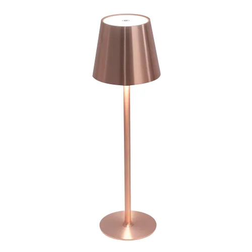 LAMPADA DA TAVOLO LED RICARICABILE SENZA FILI 229LM ORO ROSA IP44 SIRANA LAMPADA DA TAVOLO LED RICARICABILE SENZA FILI 229LM ORO ROSA IP44 SIRANA