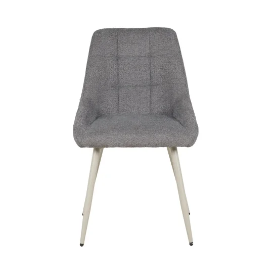 SEDIA DA PRANZO IMBOTTITA GRIGIA GAMBE BEIGE WESKA 2