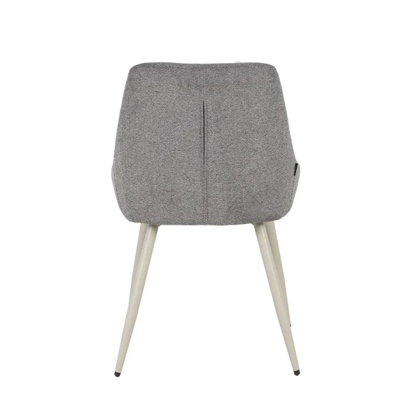 SEDIA DA PRANZO IMBOTTITA GRIGIA GAMBE BEIGE WESKA