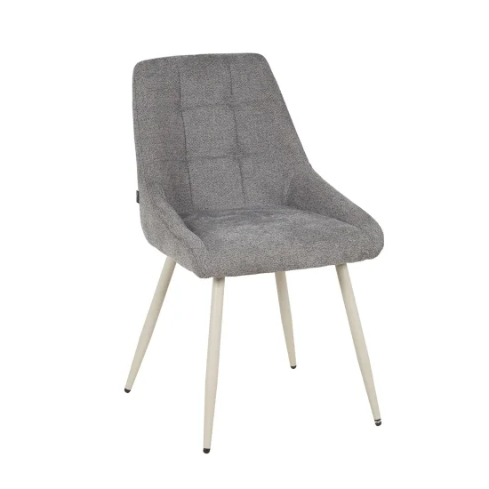 SEDIA DA PRANZO IMBOTTITA GRIGIA GAMBE BEIGE WESKA