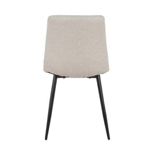 SEDIA DA PRANZO IMBOTTITA GRIGIO CHIARO CON GAMBE NERE TULUM