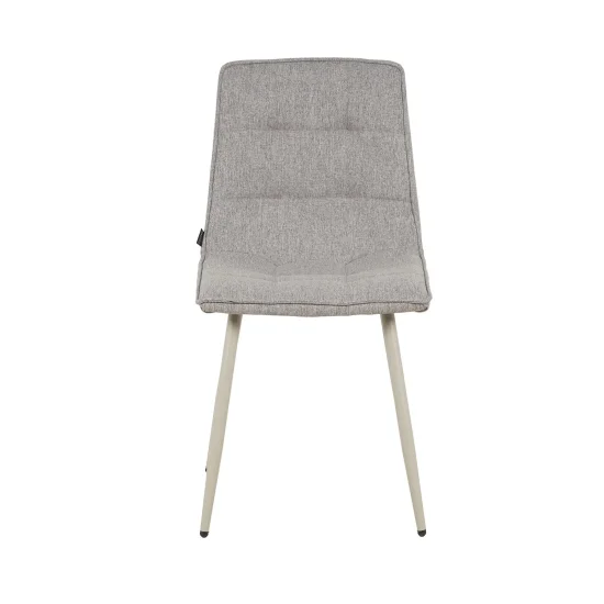 SEDIA DA PRANZO IMBOTTITA GRIGIO SCURO CON GAMBE BEIGE TULUM 2