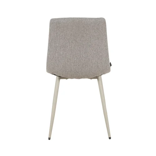 SEDIA DA PRANZO IMBOTTITA GRIGIO SCURO CON GAMBE BEIGE TULUM