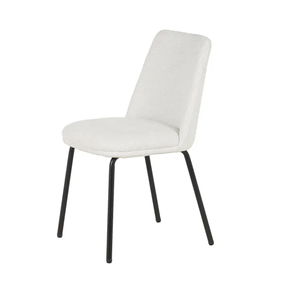 SEDIA DA PRANZO IMBOTTITA SABBIA GAMBE NERE LUSTRA