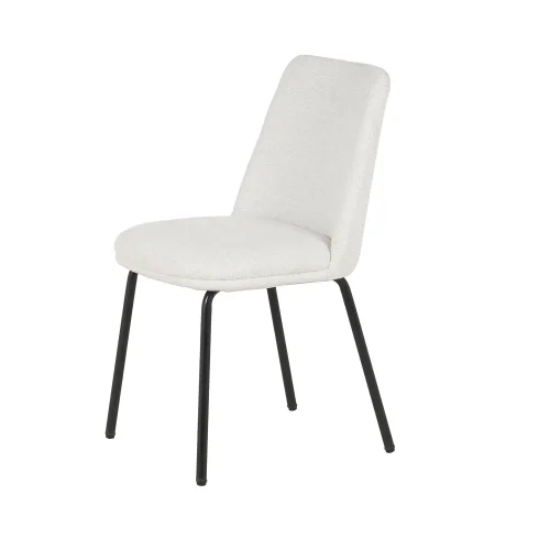 SEDIA DA PRANZO IMBOTTITA SABBIA GAMBE NERE LUSTRA