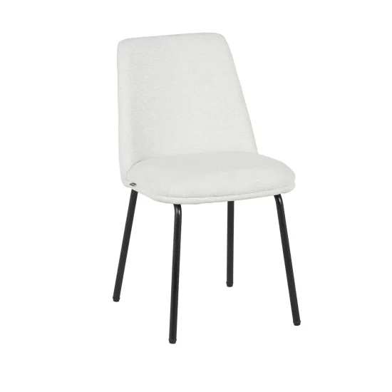 SEDIA DA PRANZO IMBOTTITA SABBIA GAMBE NERE LUSTRA 2