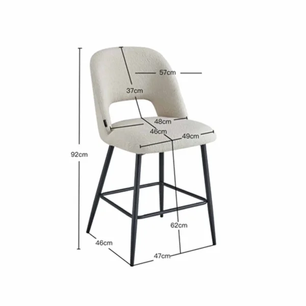 SGABELLO IMBOTTITO SABBIA EBONY