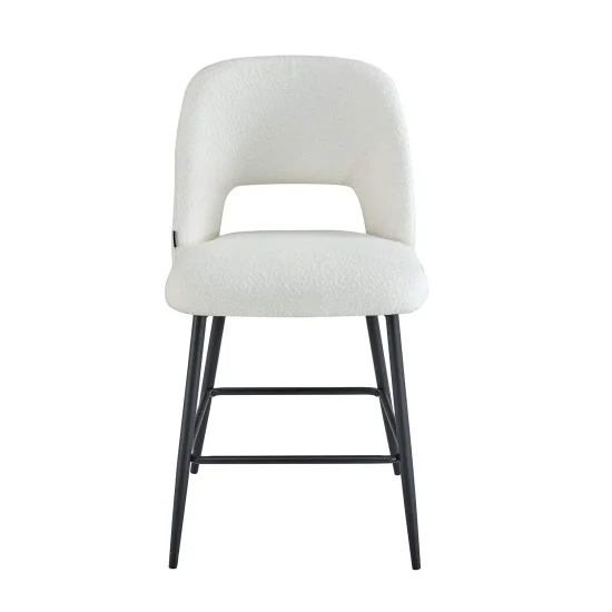 SGABELLO RIVESTITO BIANCO EBONY 2