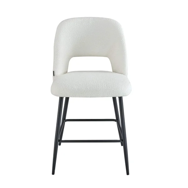 SGABELLO RIVESTITO BIANCO EBONY