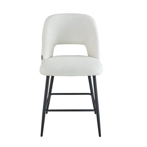 SGABELLO RIVESTITO BIANCO EBONY