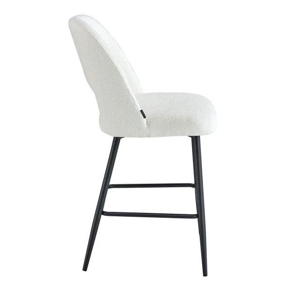 SGABELLO RIVESTITO BIANCO EBONY