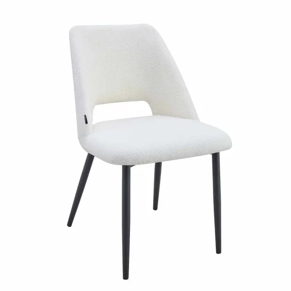 SEDIA DA PRANZO IMBOTTITA BIANCA EBONY