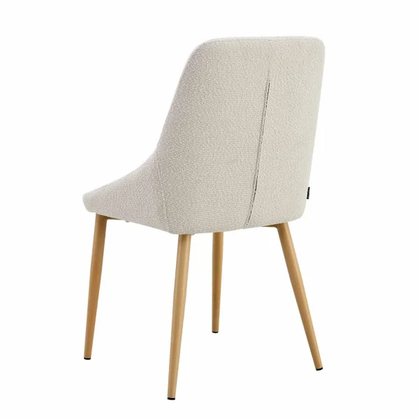 SEDIA DA PRANZO ADNEY TESSUTO SABBIA GAMBE FAGGIO