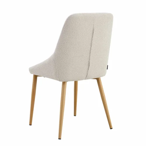 SEDIA DA PRANZO ADNEY TESSUTO SABBIA GAMBE FAGGIO