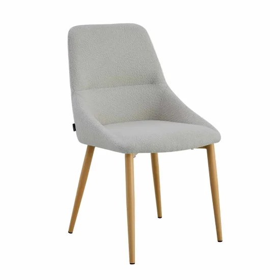 SEDIA DA PRANZO ADNEY TESSUTO GRIGIO CHIARO GAMBE FAGGIO 2