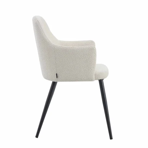 POLTRONA GUNNAR TESSUTO SABBIA GAMBE NERE