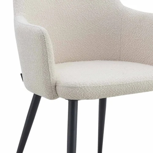 POLTRONA GUNNAR TESSUTO SABBIA GAMBE NERE