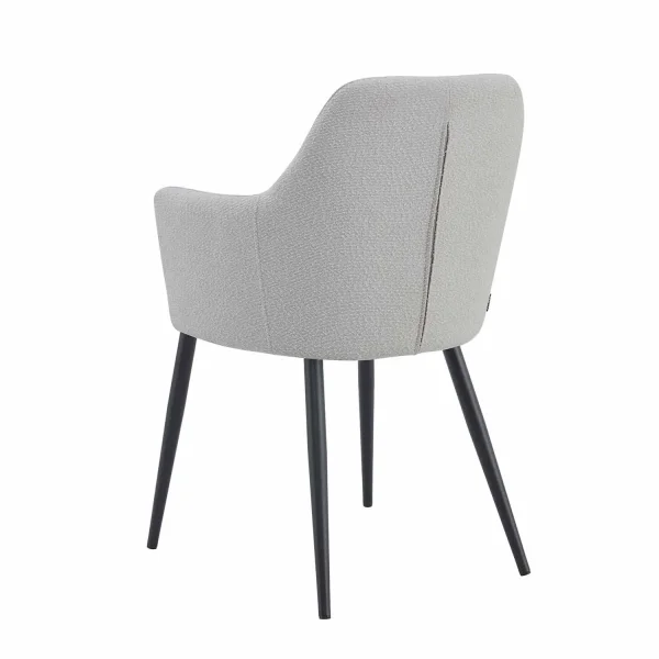 POLTRONA GUNNAR TESSUTO GRIGIO GAMBE NERE