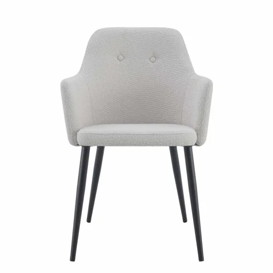 POLTRONA GUNNAR TESSUTO GRIGIO GAMBE NERE 2