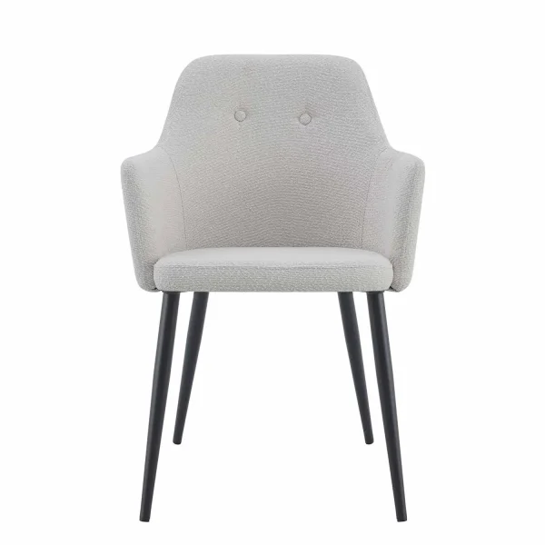 POLTRONA GUNNAR TESSUTO GRIGIO GAMBE NERE