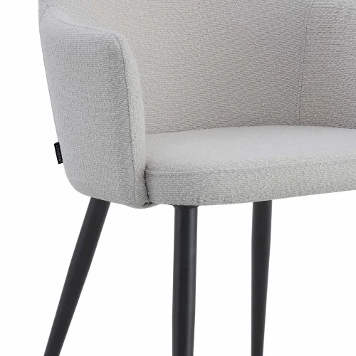 POLTRONA GUNNAR TESSUTO GRIGIO GAMBE NERE