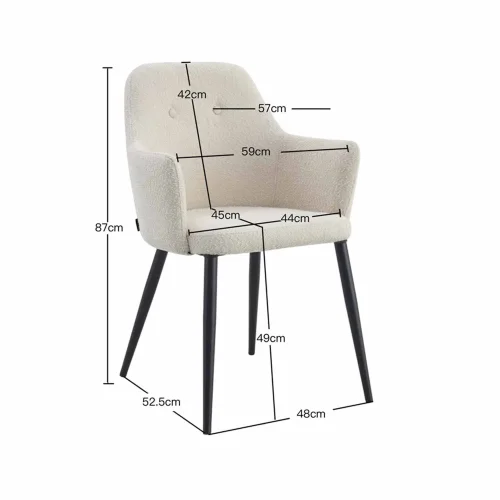 POLTRONA GUNNAR TESSUTO GRIGIO GAMBE NERE