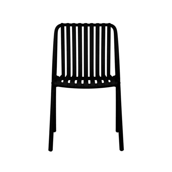 SEDIA DA GIARDINO IN POLIPROPILENE NERA EOLIA