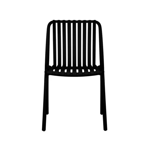 SEDIA DA GIARDINO IN POLIPROPILENE NERA EOLIA