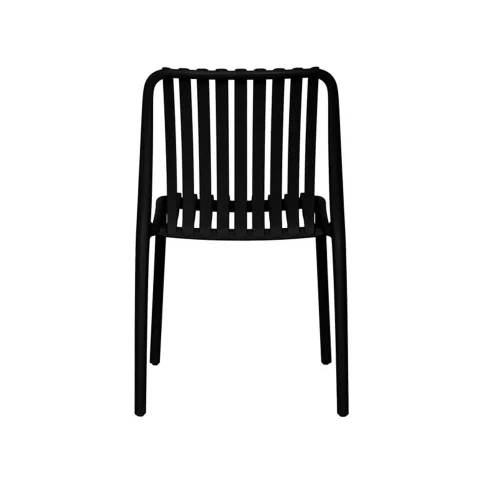 SEDIA DA GIARDINO IN POLIPROPILENE NERA EOLIA